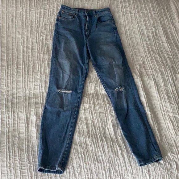 tall high waisted ripped jeans